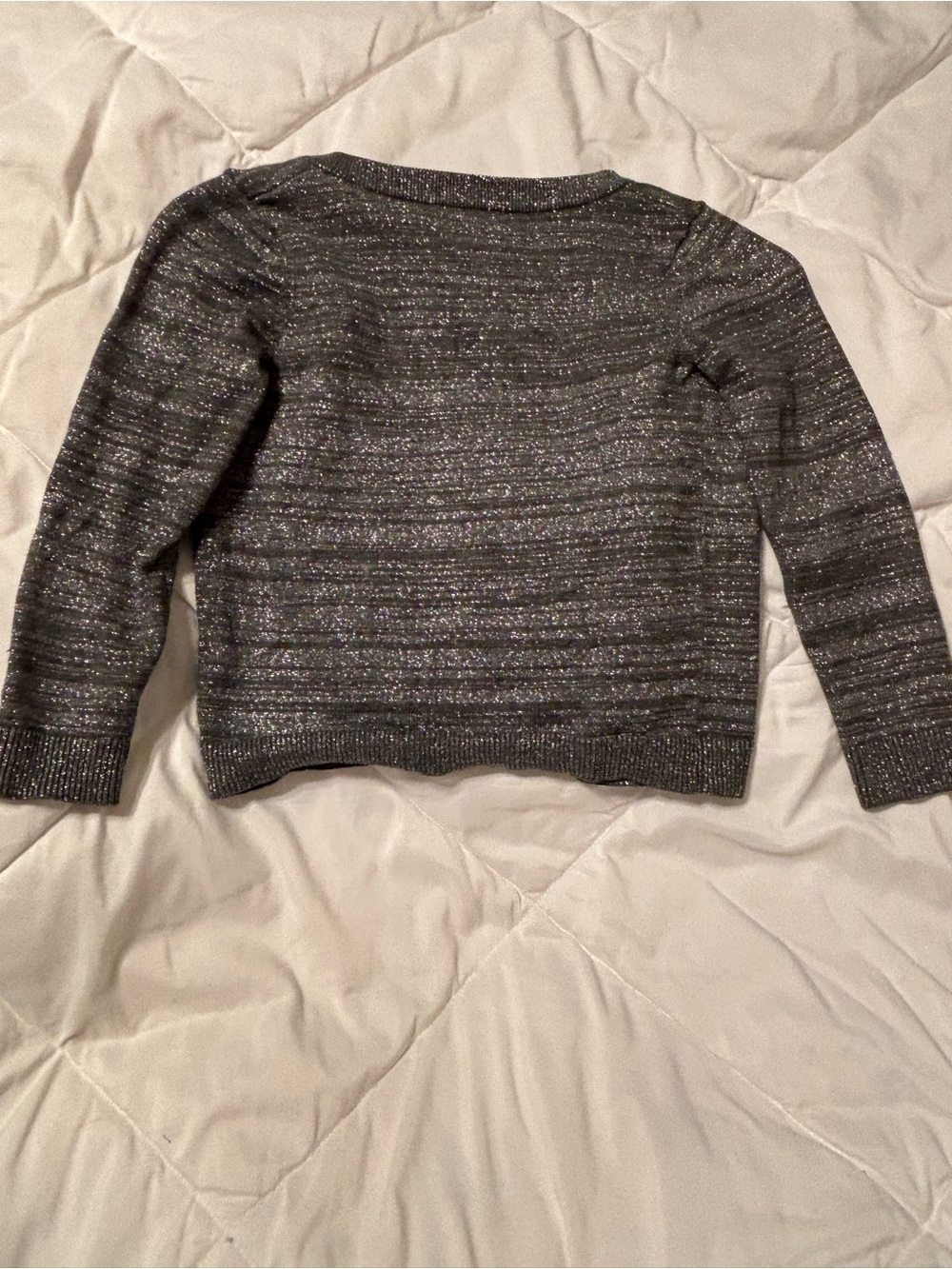 Milly Silver-Thread Gray Button Cardigan - Picture 6 of 14